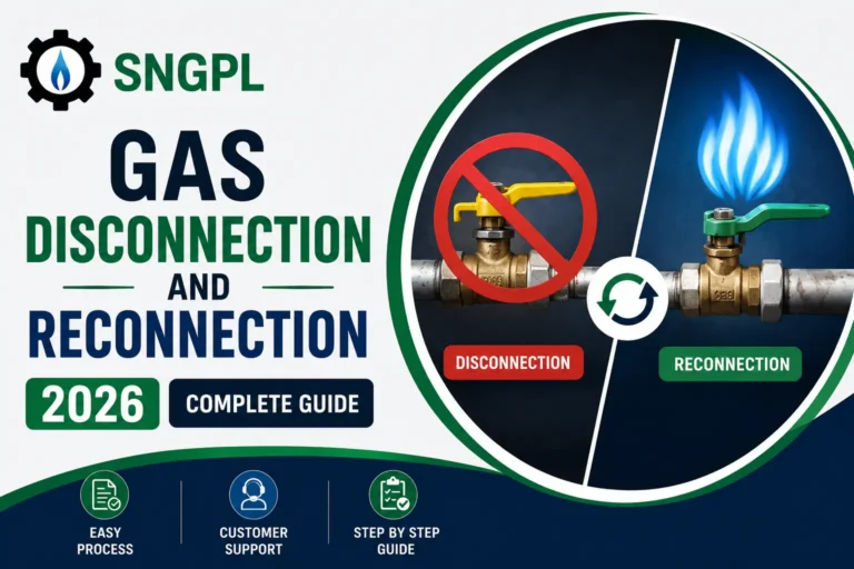 SNGPL Gas Disconnection and Reconnection 2026 Complete Guide